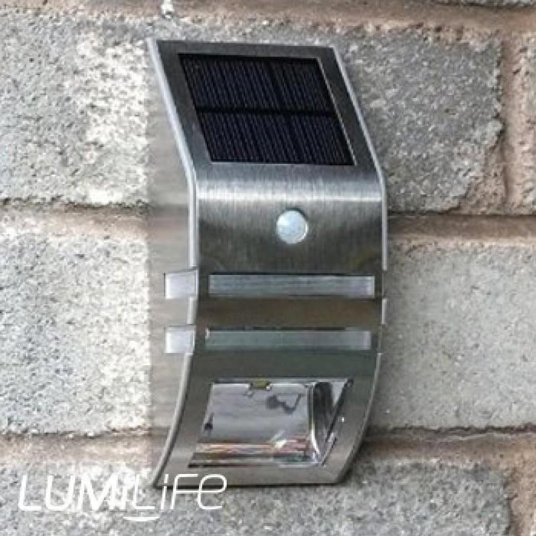 Applique extérieure murale LED Solaire avec Capteur de luminosité pas cher