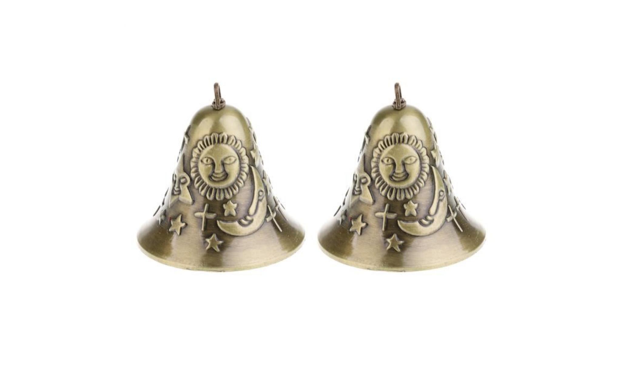 carillon a vent 2 pièces chinois feng shui antique bell vent carillon home decor mascotte fortune