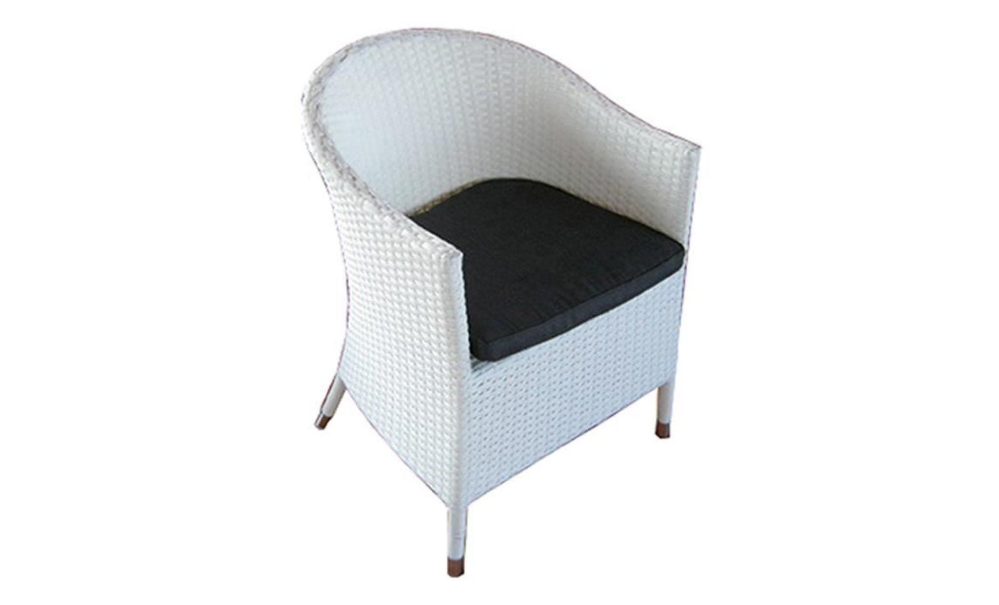 fauteuil blanc avec coussin gris amovible   a usage professionnel