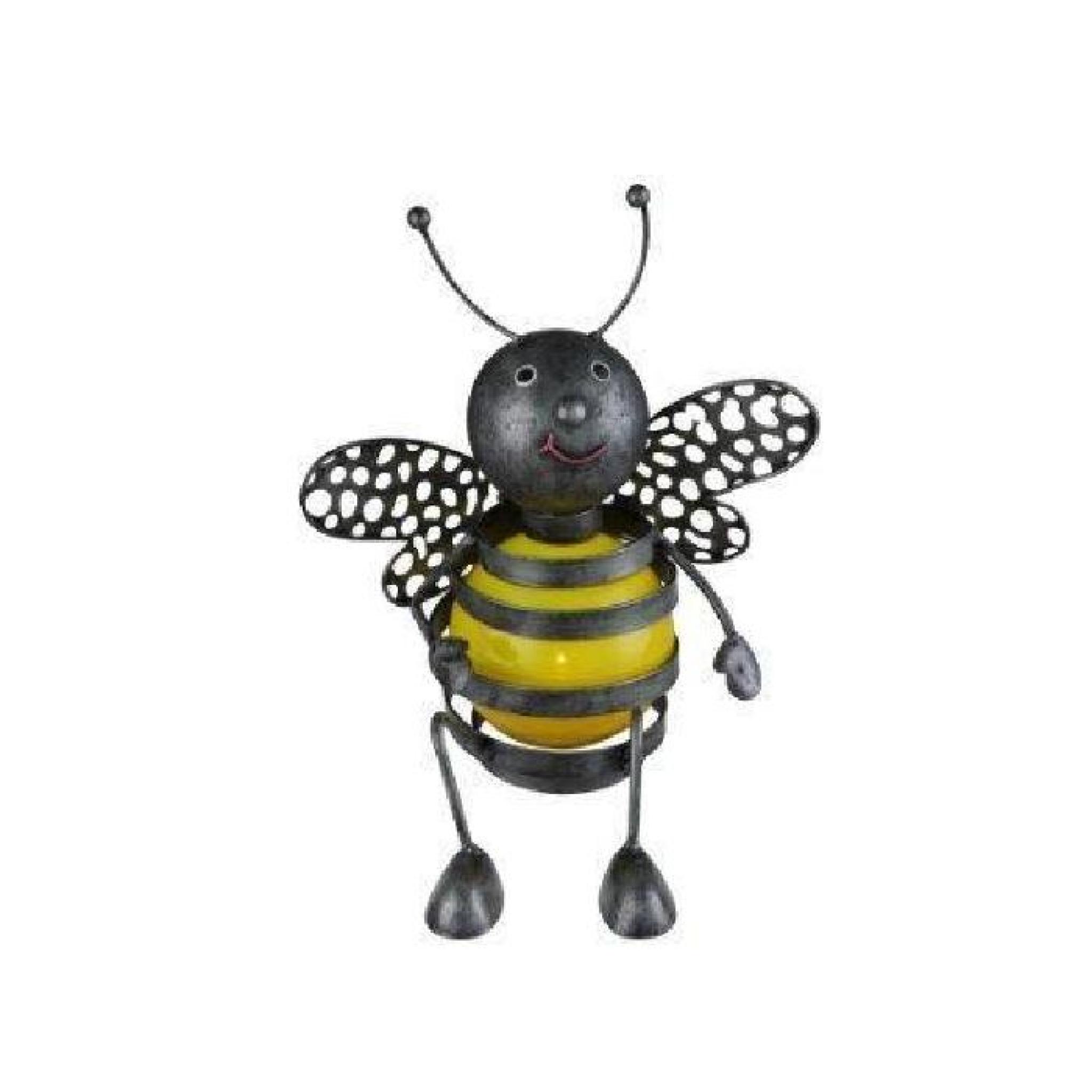 Globo Lampe LED solaire en forme d'abeille Métal Noir…