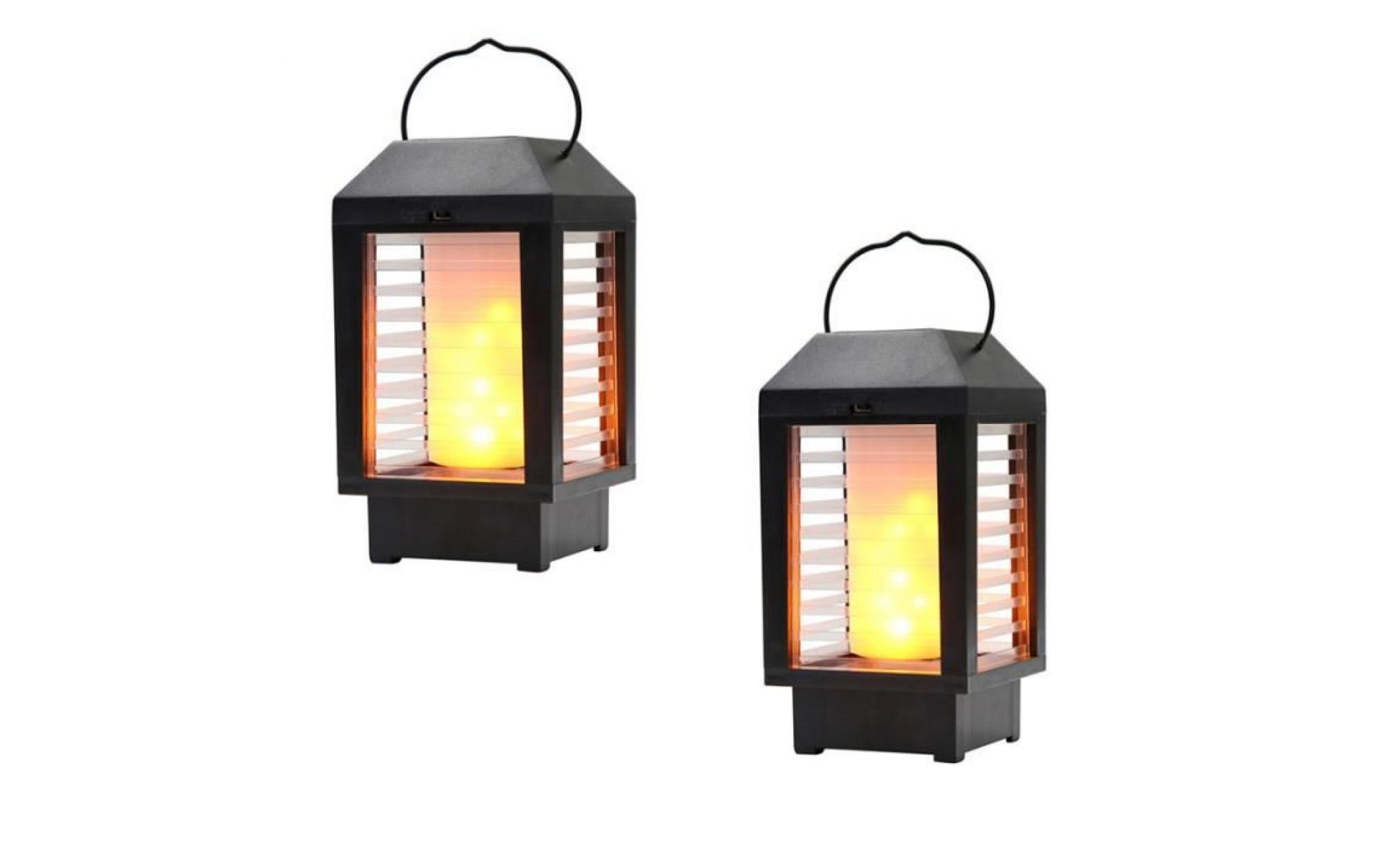 merkmak® 2 pcs applique led flame rechargeable extérieur eclairage    jardin